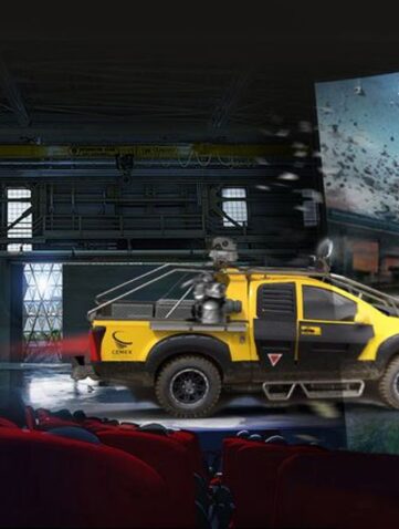 Tornade Isuzu au Futuroscope Le D-Max Isuzu chasseur de Tornade à partir du 2 juillet 2022