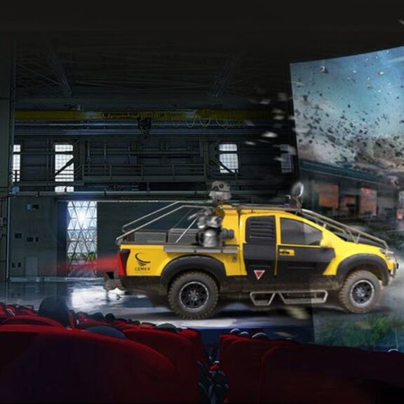 Tornade Isuzu au Futuroscope Le D-Max Isuzu chasseur de Tornade à partir du 2 juillet 2022