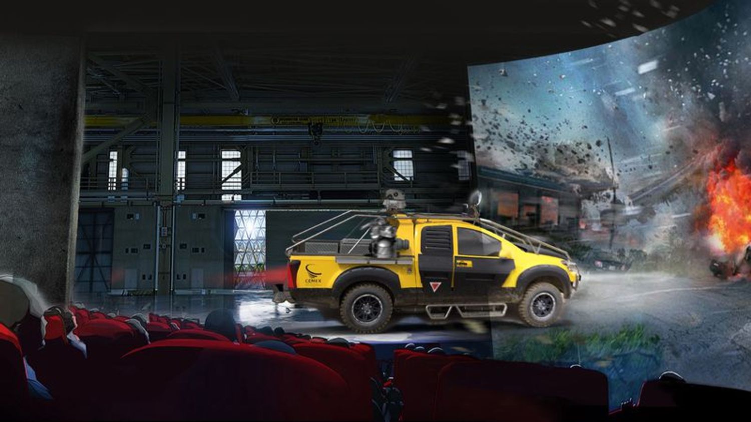 Tornade Isuzu au Futuroscope Le D-Max Isuzu chasseur de Tornade à partir du 2 juillet 2022