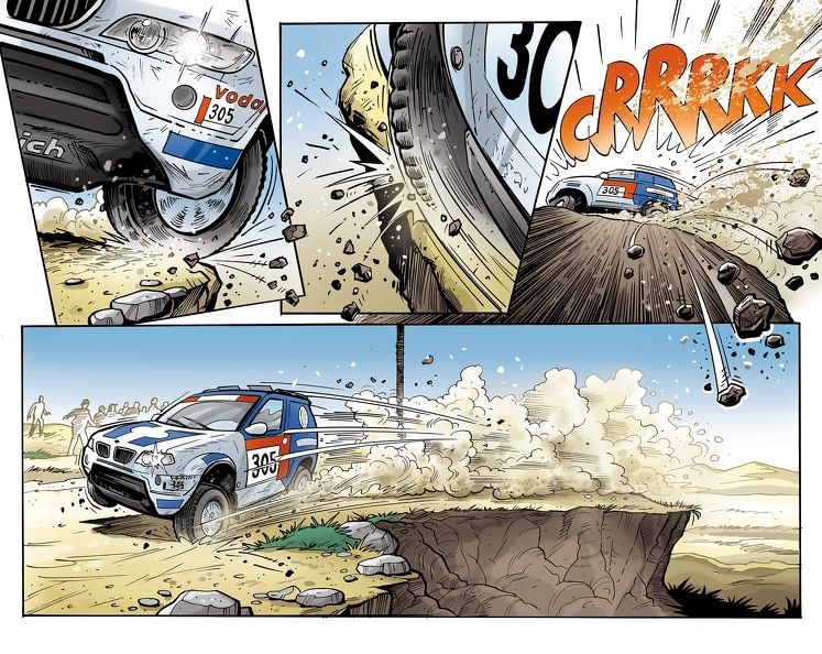 Team X-RAID en BD Première BD de la série 