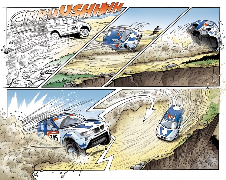 Team X-RAID en BD Première BD de la série 