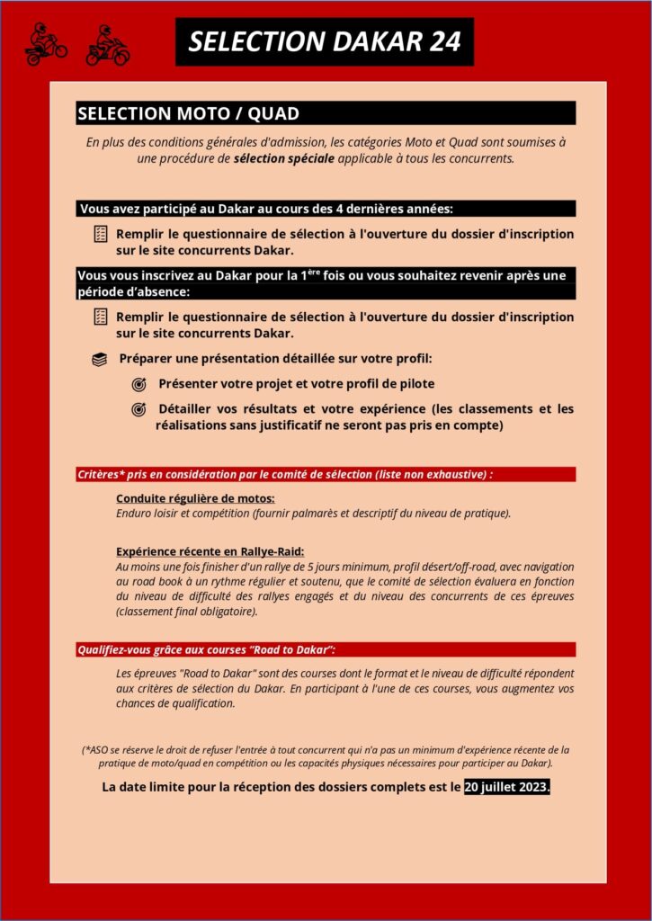 Gagnez votre Dakar 2024 !
Road To Dakar
