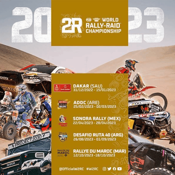 RALLYE-RAID CALENDRIER 2023 Les 5 épreuves FIA-FIM R2WC