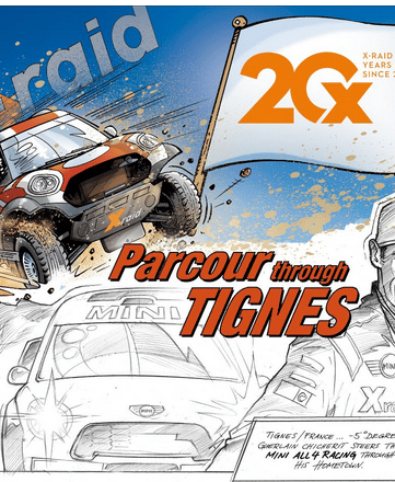 X-raid BD des 20 ans de rallye Guerlain Chicherit faisait le buzzz à Tignes en 2011