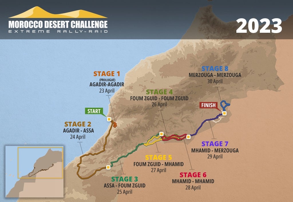 Morocco Desert Challenge Parcours 2023