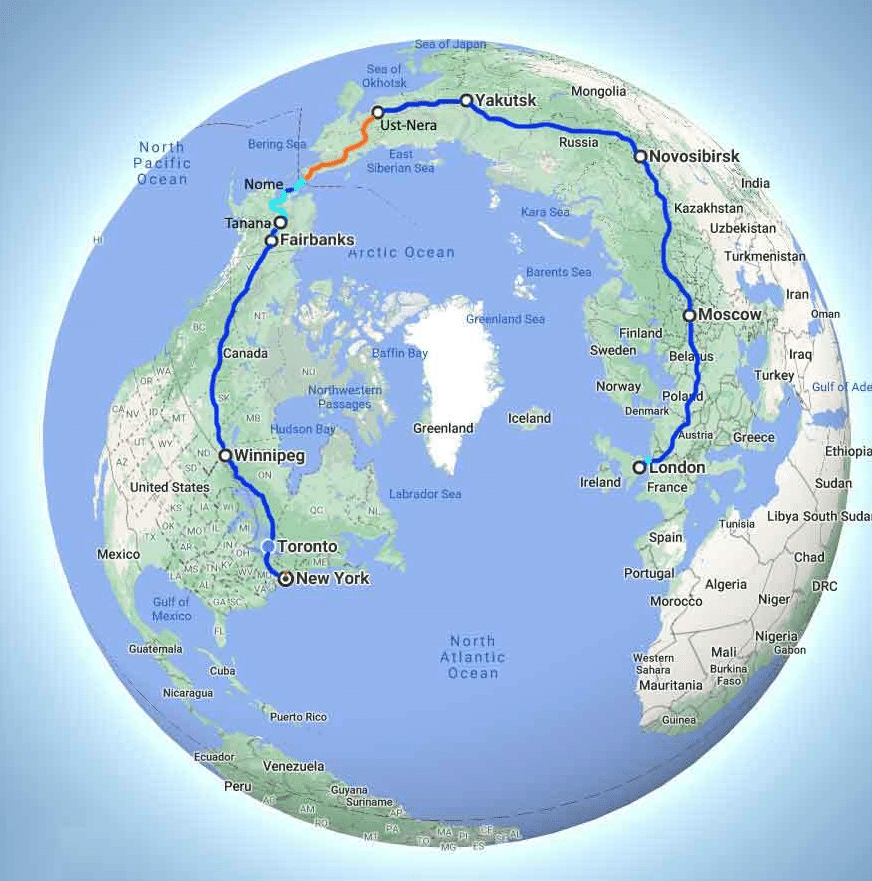 Defender amphibie Londres - New York