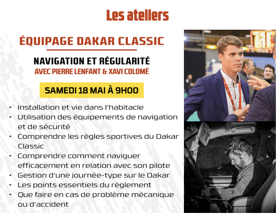 Dakar 2025 les ateliers