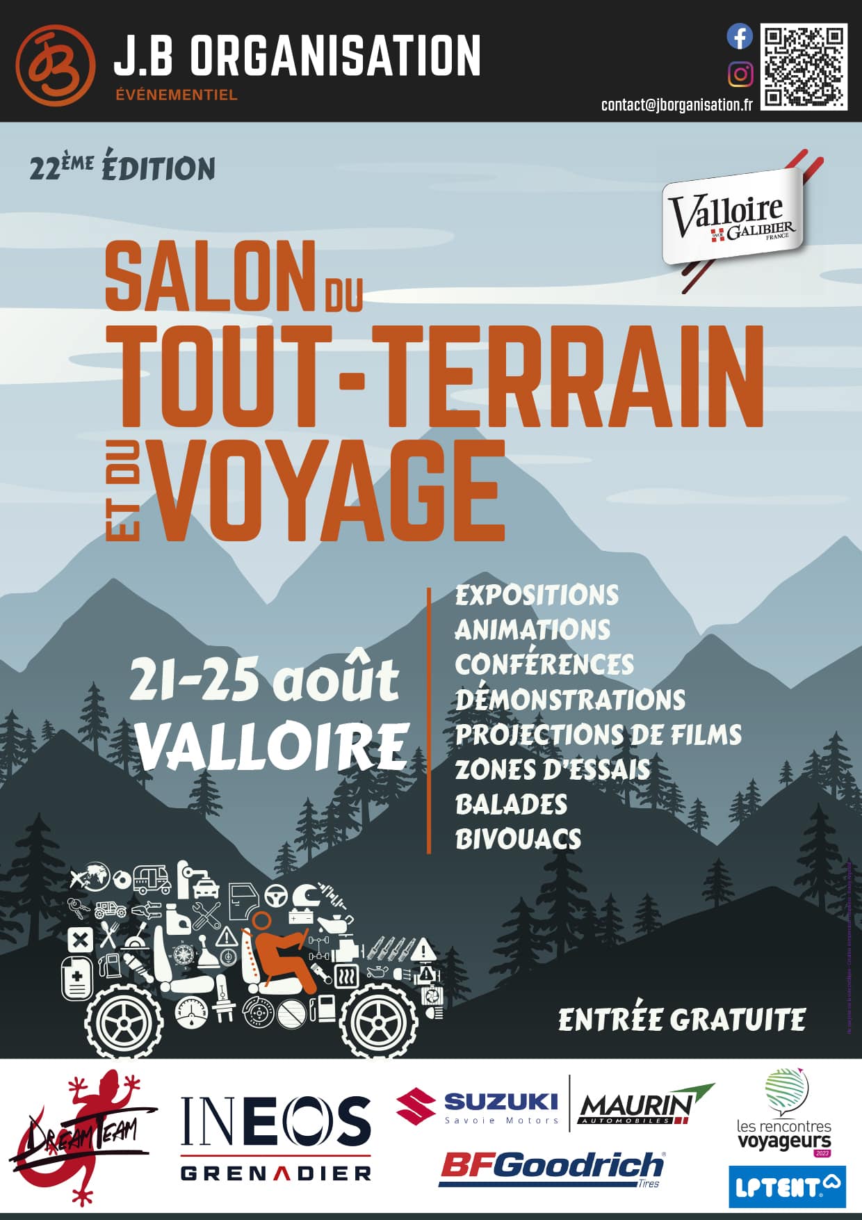 J-15 Valloire 2024 Salon du Tout-Terrain de Valloire 2024 : liste des exposants et plan des stands