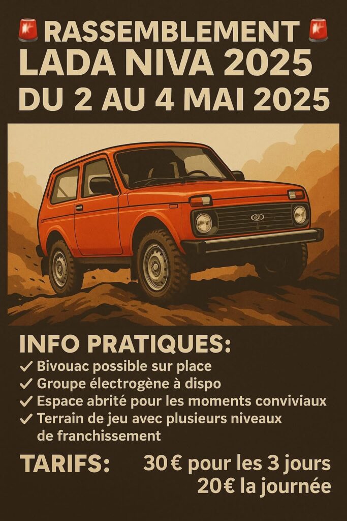 Rassemblement Lada Niva 2025 Un rassemblement Lada ? On Niva !