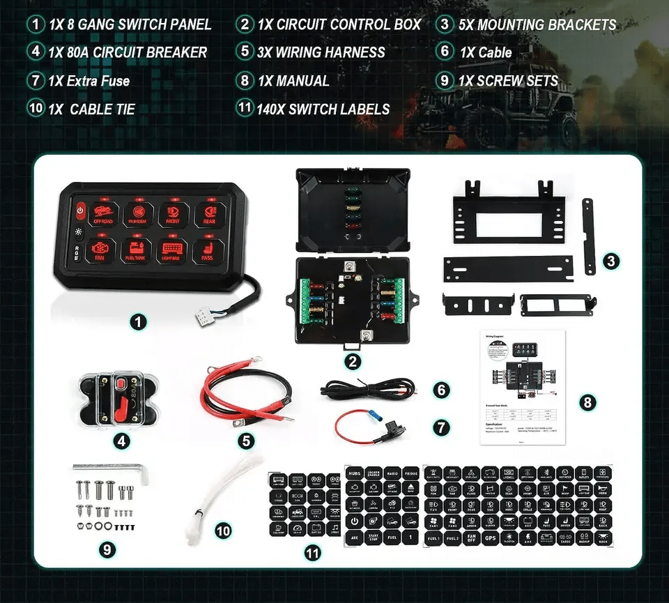 Panneau contrôle accessoires DjebelXtreme