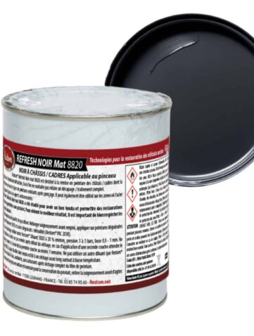 Restom RefreshNoir 8820 pour vos Châssis, Cadres, ponts...etc. Une résine glycéro pour un meilleur tendu au pinceau.