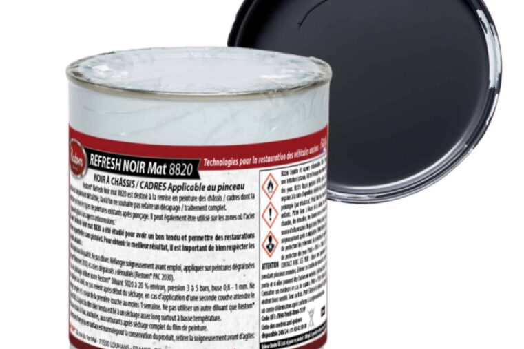 Restom RefreshNoir 8820 pour vos Châssis, Cadres, ponts...etc. Une résine glycéro pour un meilleur tendu au pinceau.