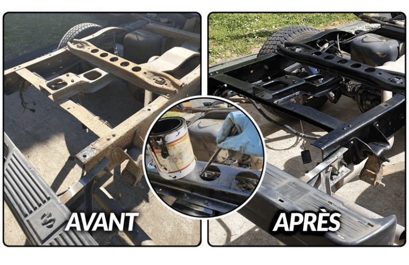 Restom RefreshNoir 8820 pour vos Châssis, Cadres, ponts...etc. Une résine glycéro pour un meilleur tendu au pinceau.