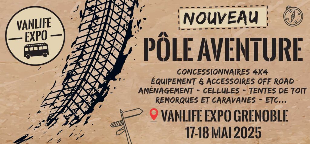 Vanlife expo partenaire 2025
Les Salons du voyage en véhicule aménagé
