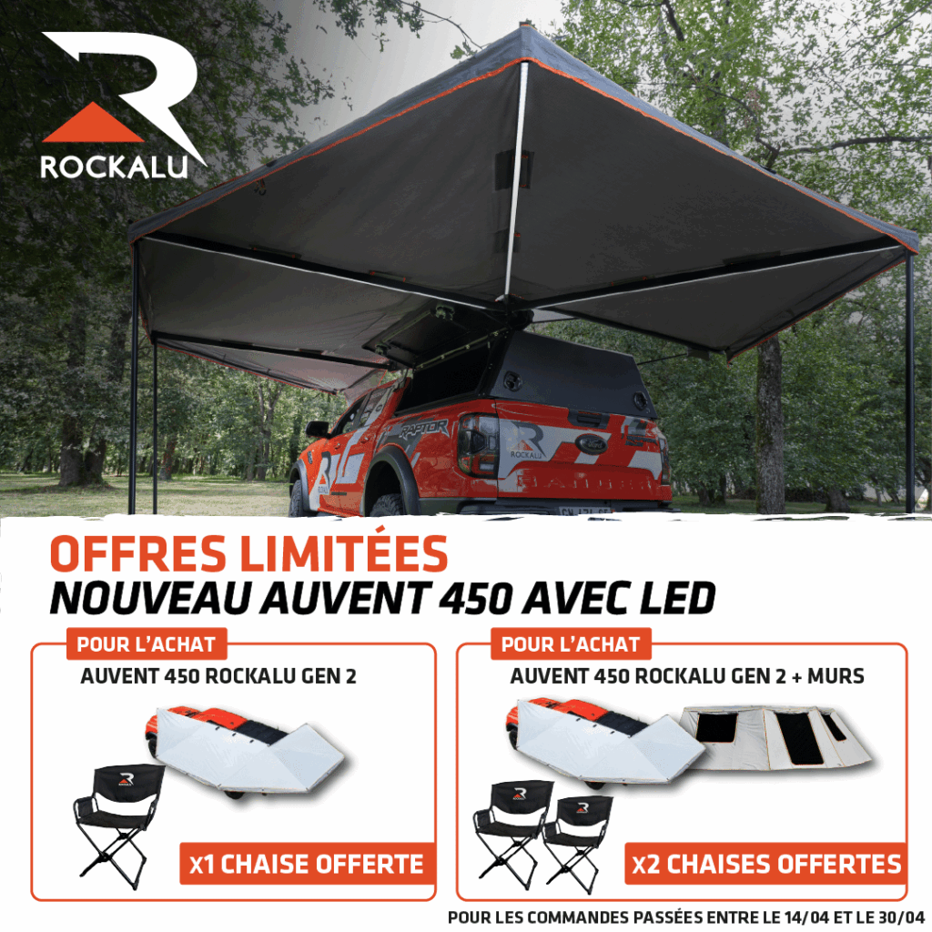 Promos auvent 450° Rockalu