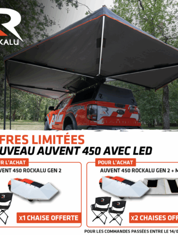 Promos auvent 450° Rockalu