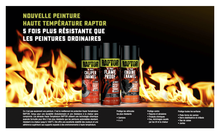 Peinture haute température Raptor