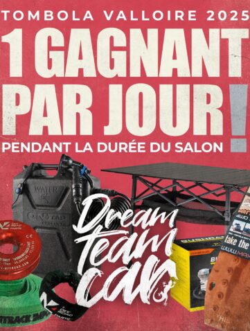 La grande TOMBOLA Dream Team Car arrive à l’occasion de la 23e édition du Salon du Tout-Terrain & du Voyage à Valloire