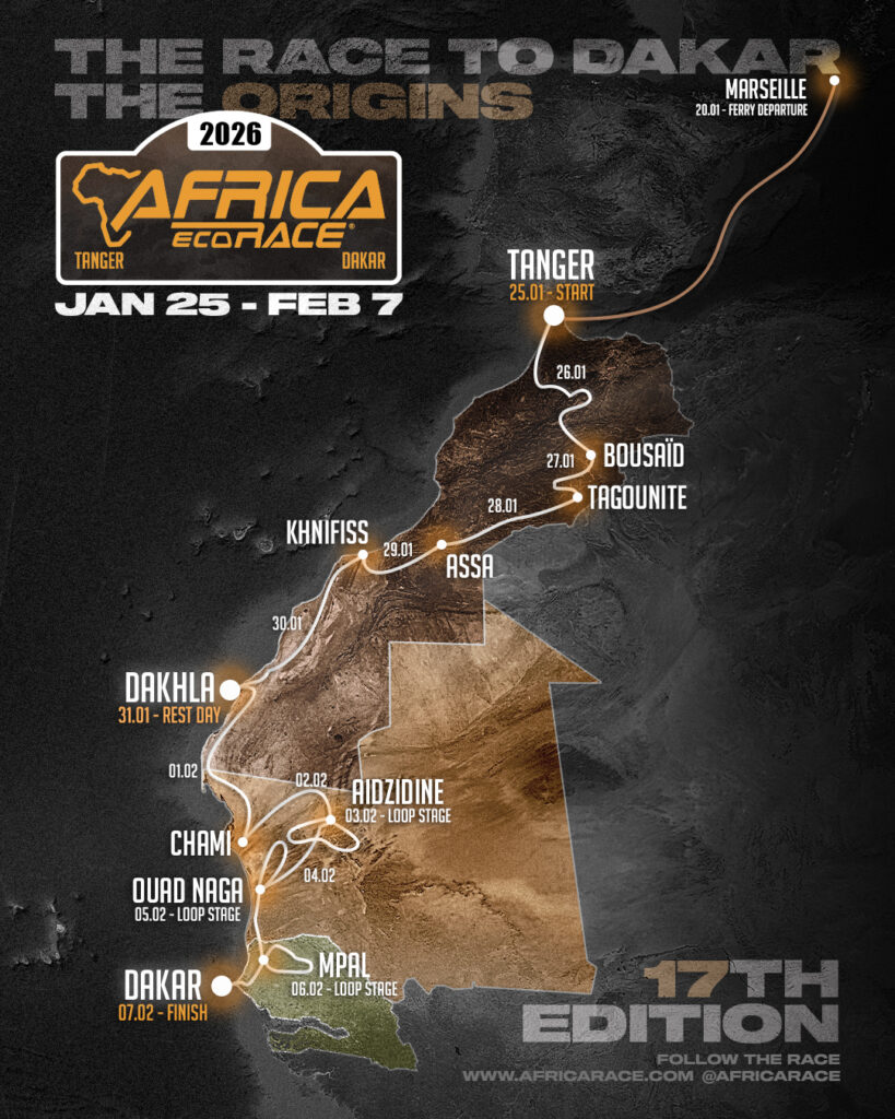 Africa Eco Race 2026 Le parcours