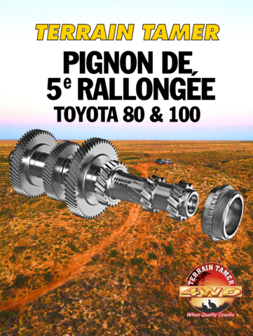 Terrain Tamer Pignon 5e Toy Terrain Tamer lance son pignon de 5ᵉ vitesse rallongée pour Toyota Série 80 & Série 100