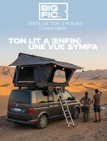Bigfic Tente de toit Bigfic lance sa tente de toit à coque rigide alvéolée