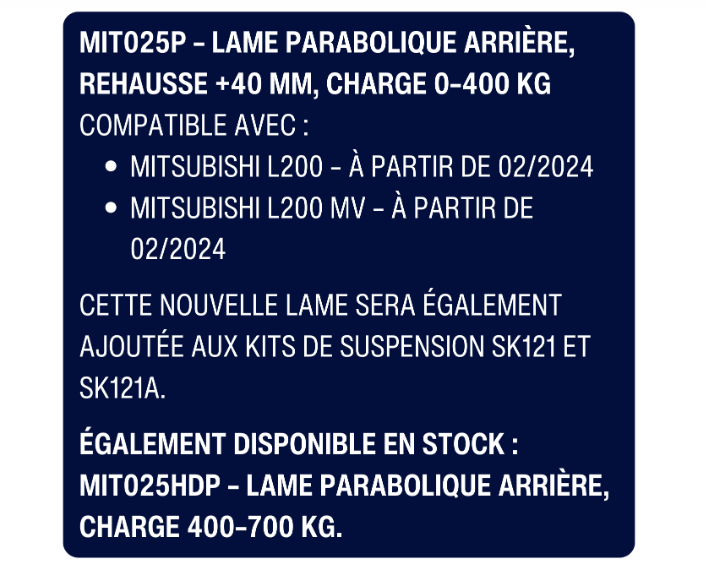 Pièces 4x4 Terrain Tamer
Pour l’entretien de vos 4x4 Toyota et Mitsubishi
