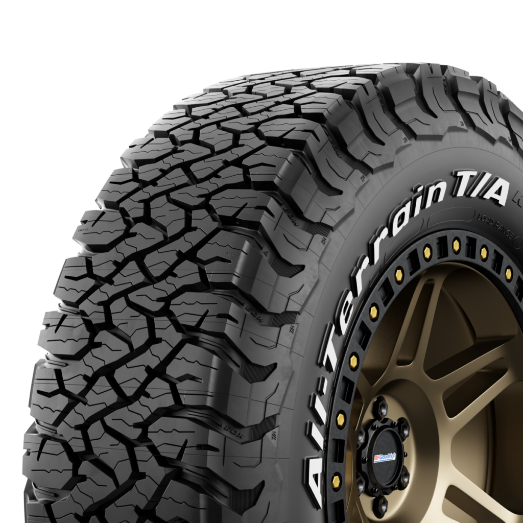 BFGoodrich All/Terrain toujours
Une robustesse légendaire, encore renforcée.