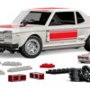 Nissan Skyline 2000GT-R de 1971 en briques Mattel Brick Shop, avec ses pièces de personnalisation et la miniature Hot Wheels au 1/64
